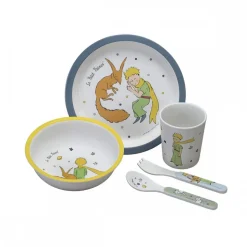 Coffret repas 5 pièces le petit prince - bleu
