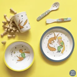 Coffret repas 5 pièces le petit prince - bleu