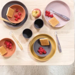 Coffret repas silicone lapidou ocre/brique/gris
