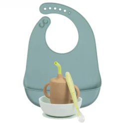 Coffret repas silicone vert