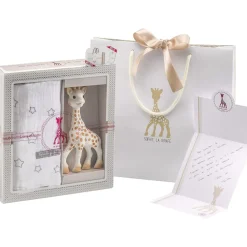 Coffret sophie la girafe et lange 120 x 120 cm