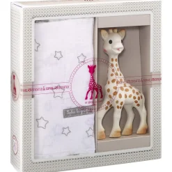 Coffret sophie la girafe et lange 120 x 120 cm