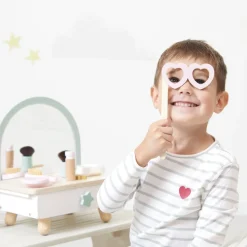 Coiffeuse de table en bois pour enfant licorne