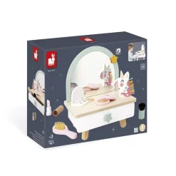 Coiffeuse de table en bois pour enfant licorne