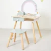 Coiffeuse en bois pour enfant licorne