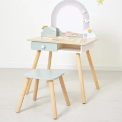 Coiffeuse en bois pour enfant licorne