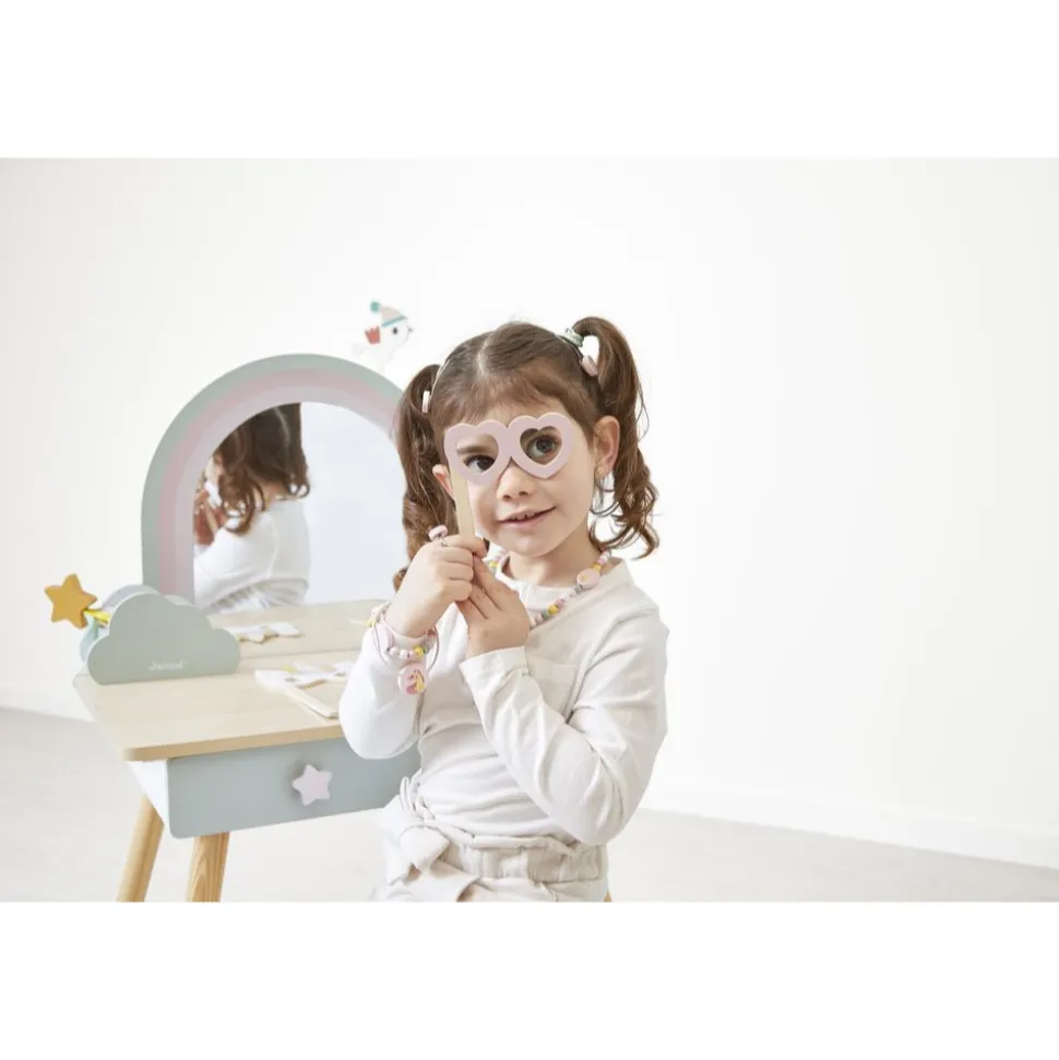 Coiffeuse en bois pour enfant licorne