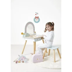 Coiffeuse en bois pour enfant licorne