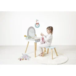 Coiffeuse en bois pour enfant licorne