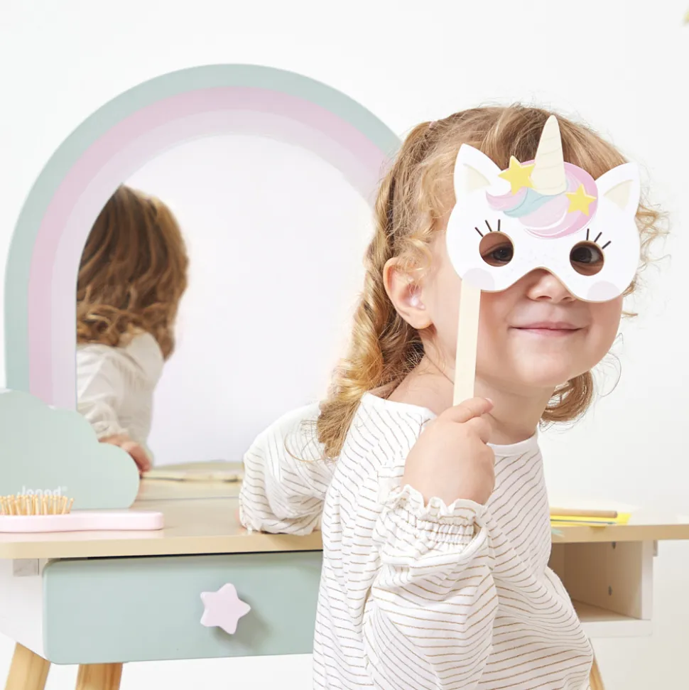 Coiffeuse en bois pour enfant licorne