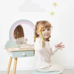 Coiffeuse en bois pour enfant licorne
