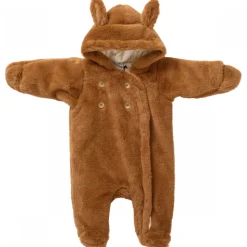 Combi pilote lapin en fausse fourrure angora - havane 0-3 mois