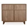 Commode avec 2 portes et 2 tiroirs kyo - walnut