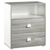 Commode bébé avec dispositif à langer smile chêne silex