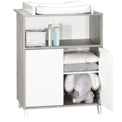 Commode bébé avec dispositif à langer scandi gris