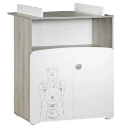 Commode bébé avec dispositif à langer teddy