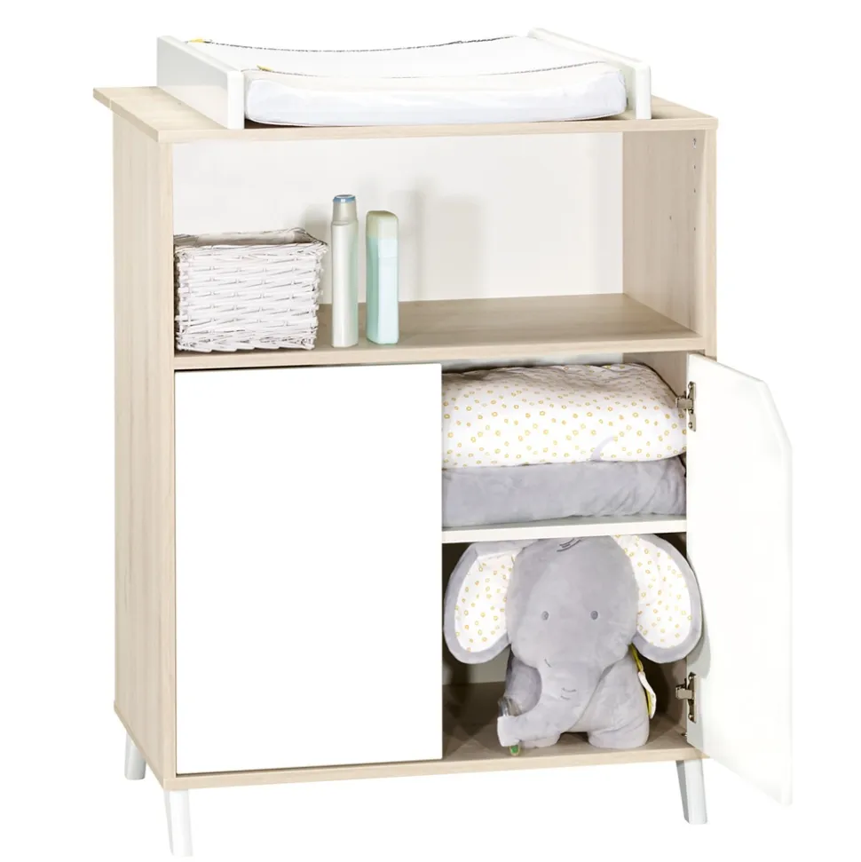 Commode bébé avec dispositif à langer scandi naturel