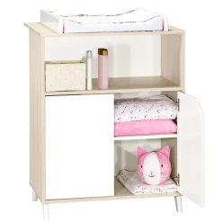 Commode bébé avec dispositif à langer scandi naturel