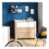 Commode bébé 3 tiroirs antonin version bois et blanc
