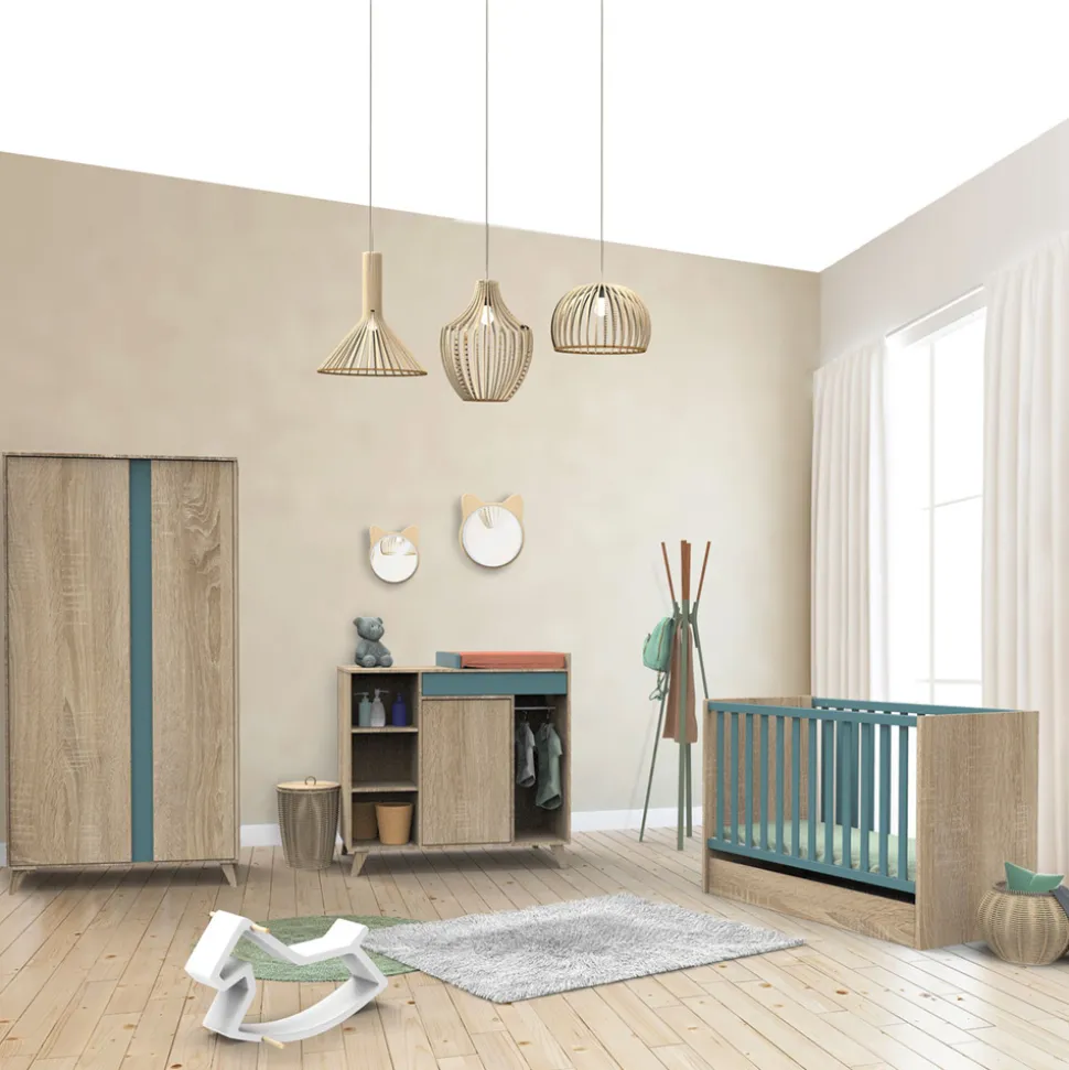 Commode bébé évolutive en bureau nova argile douce