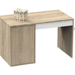 Commode bébé évolutive en bureau nova blanc lin