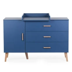 Commode bold blue bleu avec plan à langer