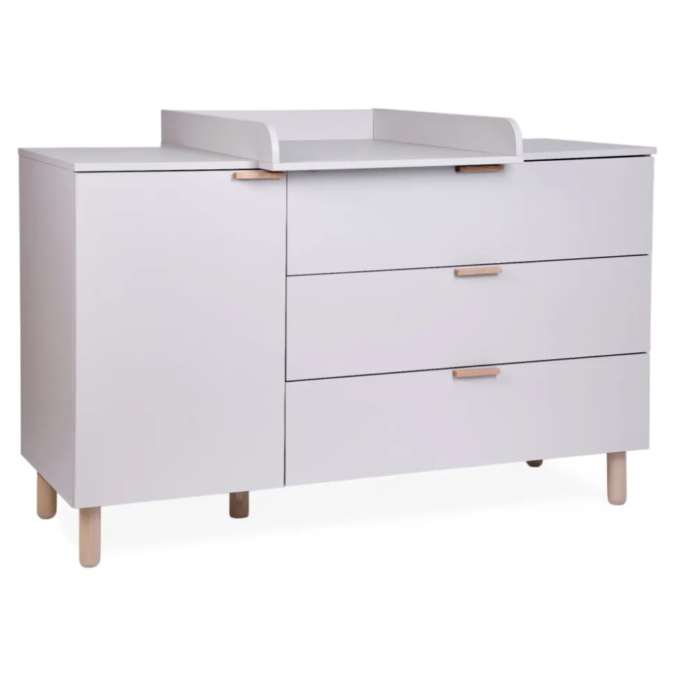Commode à langer bébé 3 tiroirs cosy clay