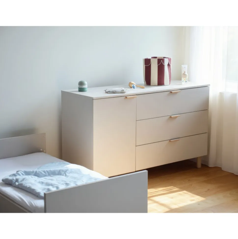 Commode à langer bébé 3 tiroirs cosy clay