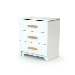 Commode à langer gavroche blanc et hêtre
