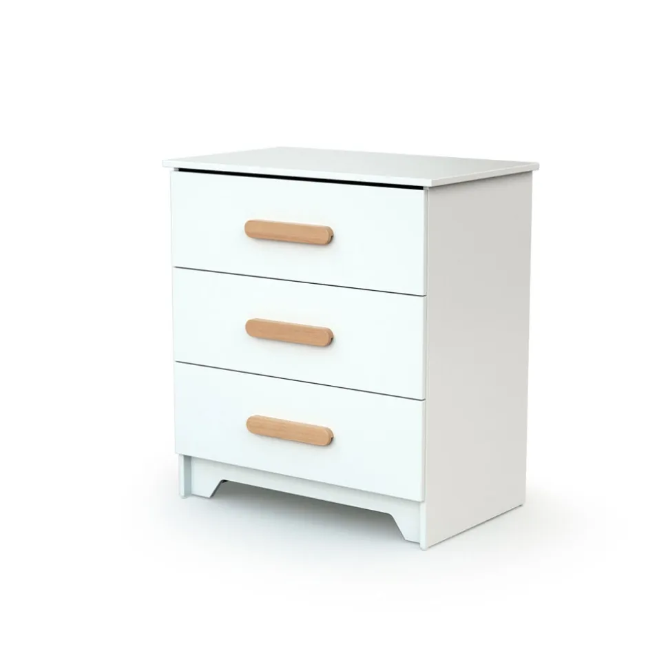 Commode à langer gavroche blanc et hêtre