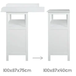 Commode à langer hamburg à tiroirs grise