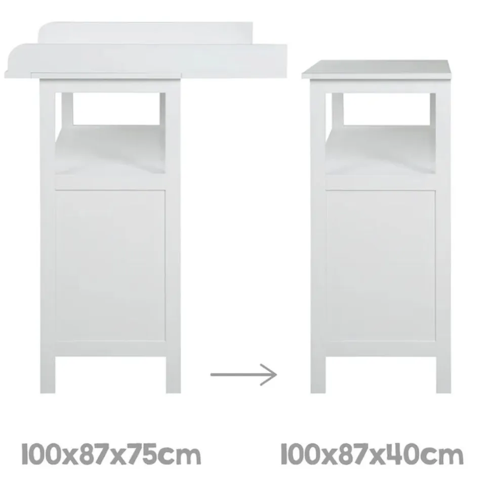 Commode à langer hamburg à tiroirs grise