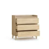 Commode à langer 3 tiroirs chêne muve