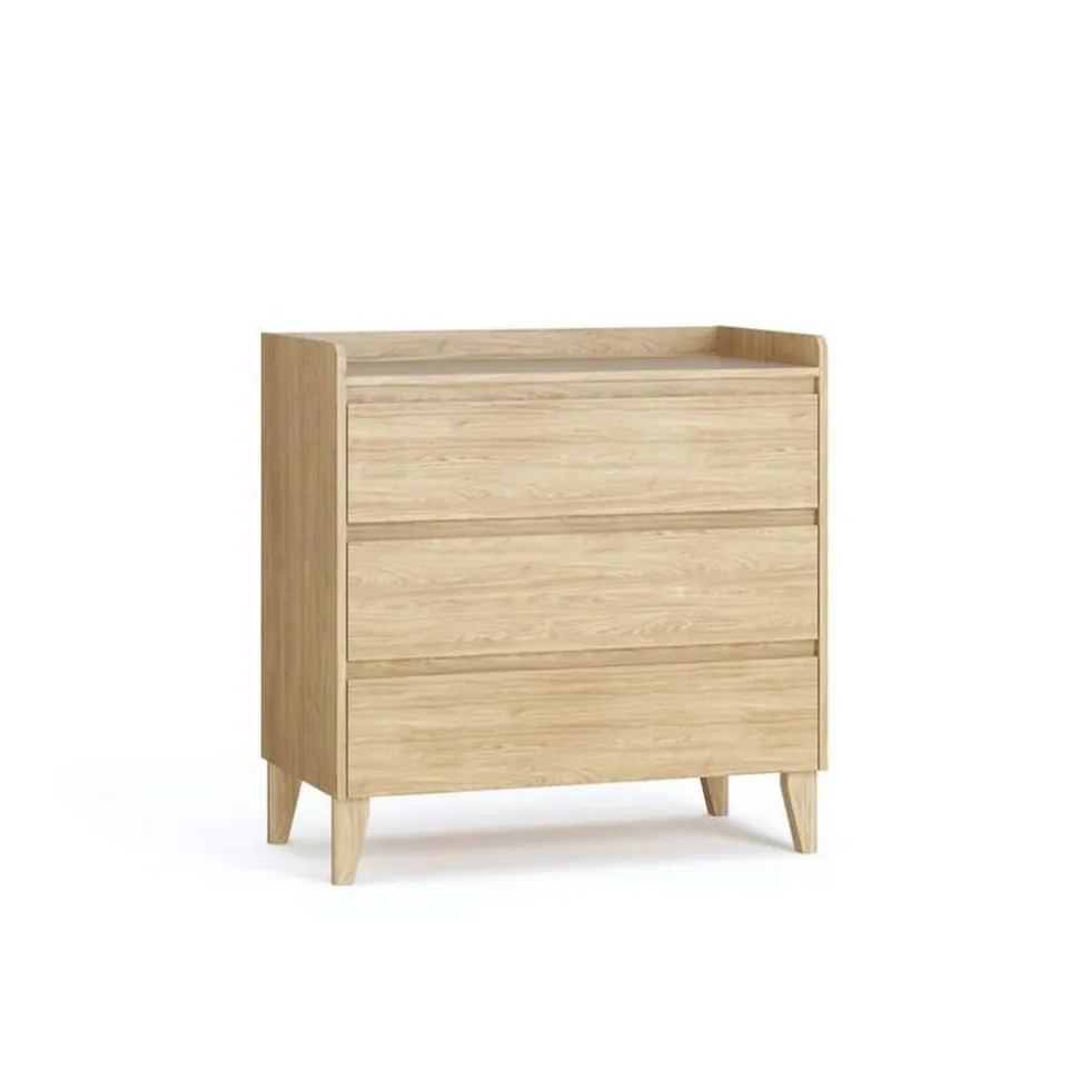 Commode à langer 3 tiroirs chêne muve