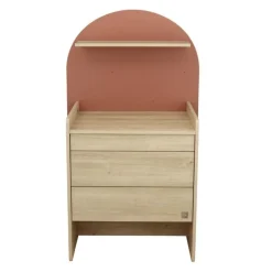 Commode à langer évolutive en bureau arche terracotta