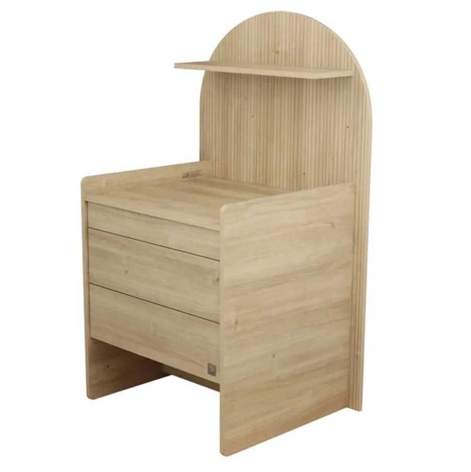Commode à langer évolutive en bureau arche chêne
