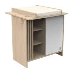 Commode porte et niches blanche tokyo