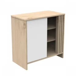 Commode porte et niches blanche tokyo