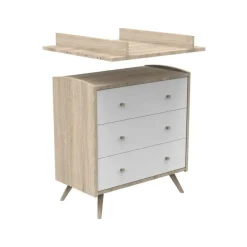 Commode 3 tiroirs access bois blanc