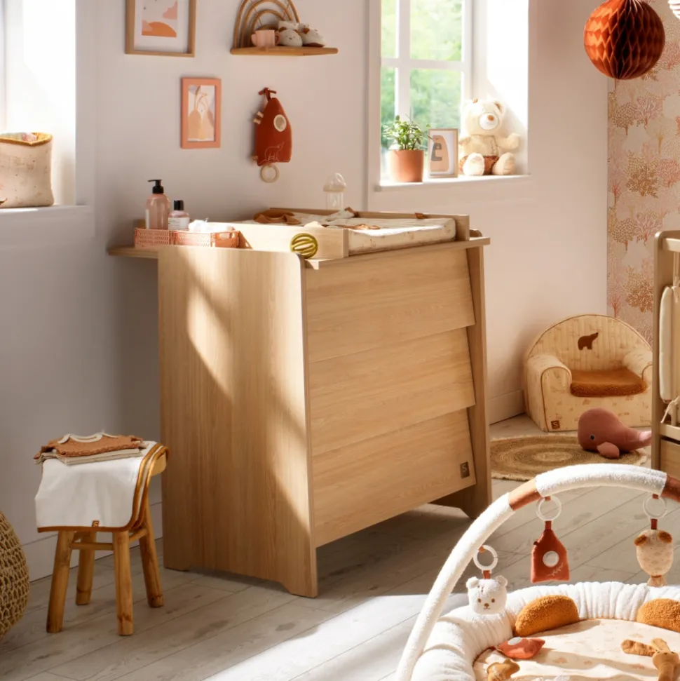 Commode 3 tiroirs cannelle