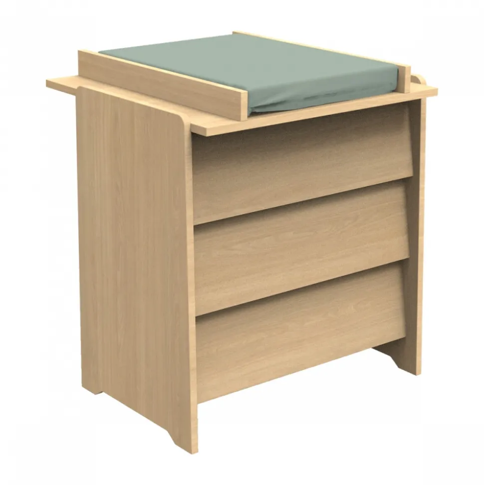 Commode 3 tiroirs cannelle