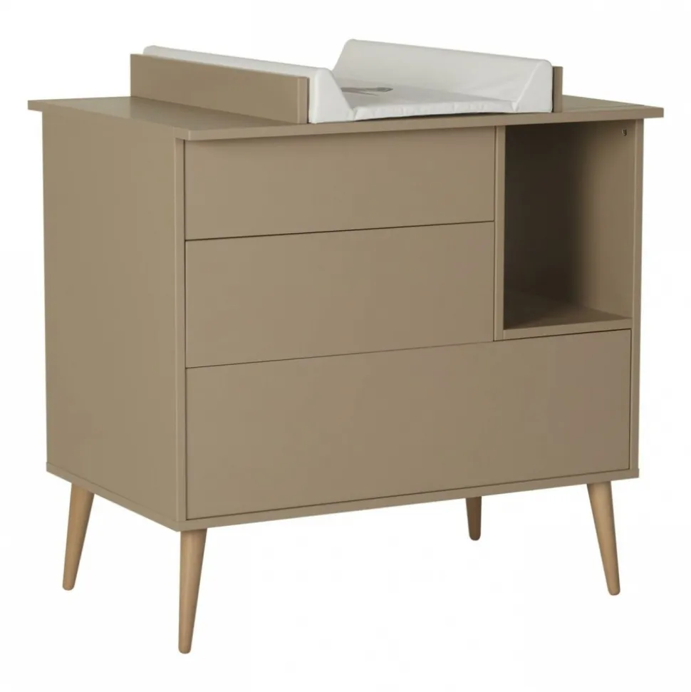 Commode 3 tiroirs 1 niche cocoon latte