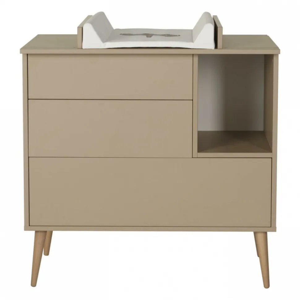 Commode 3 tiroirs 1 niche cocoon latte