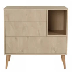 Commode 3 tiroirs 1 niche cocoon natural oak