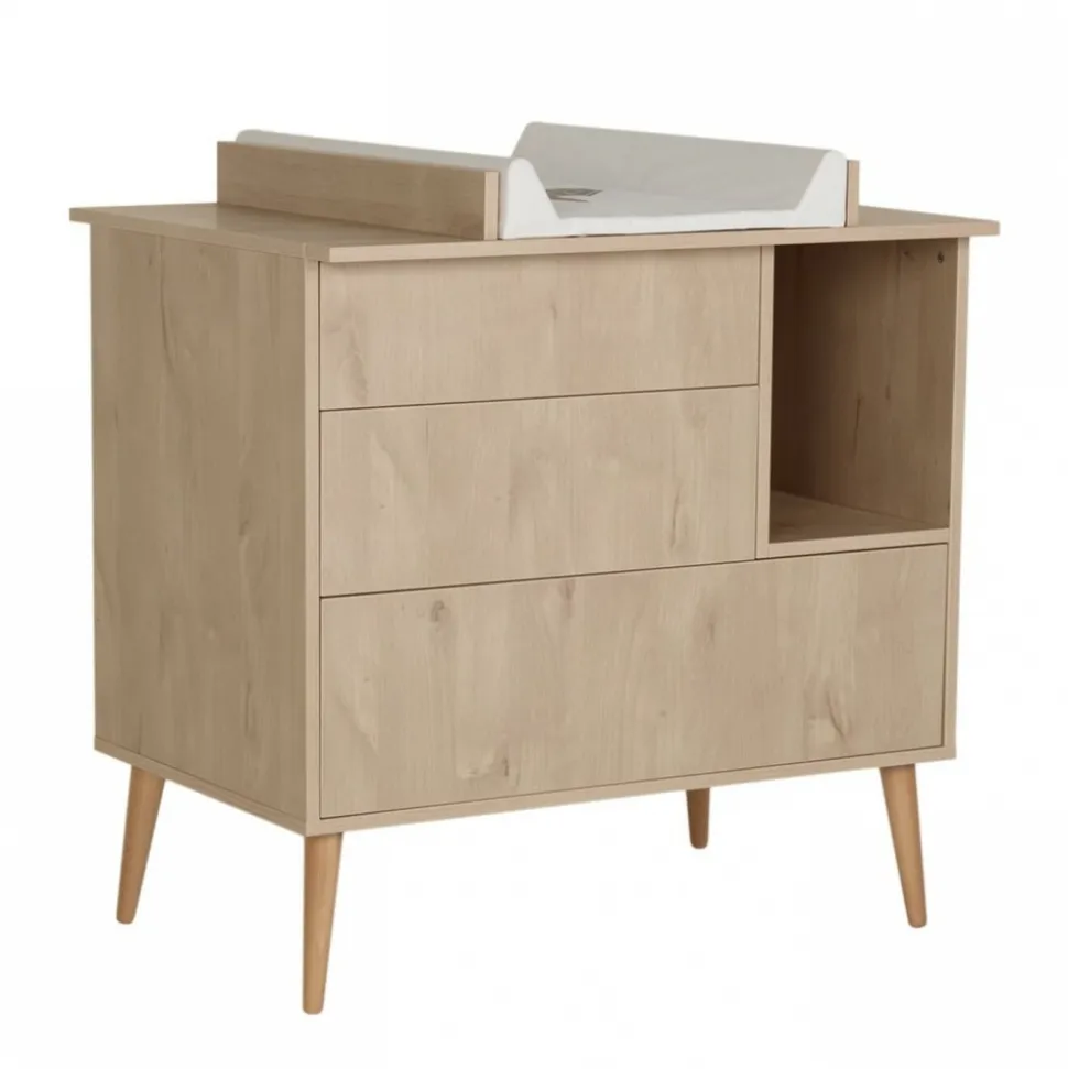 Commode 3 tiroirs 1 niche cocoon natural oak