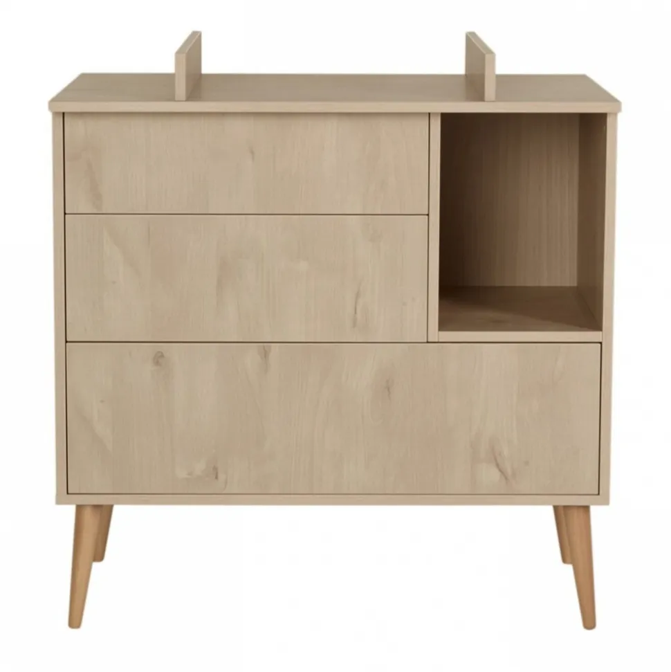 Commode 3 tiroirs 1 niche cocoon natural oak