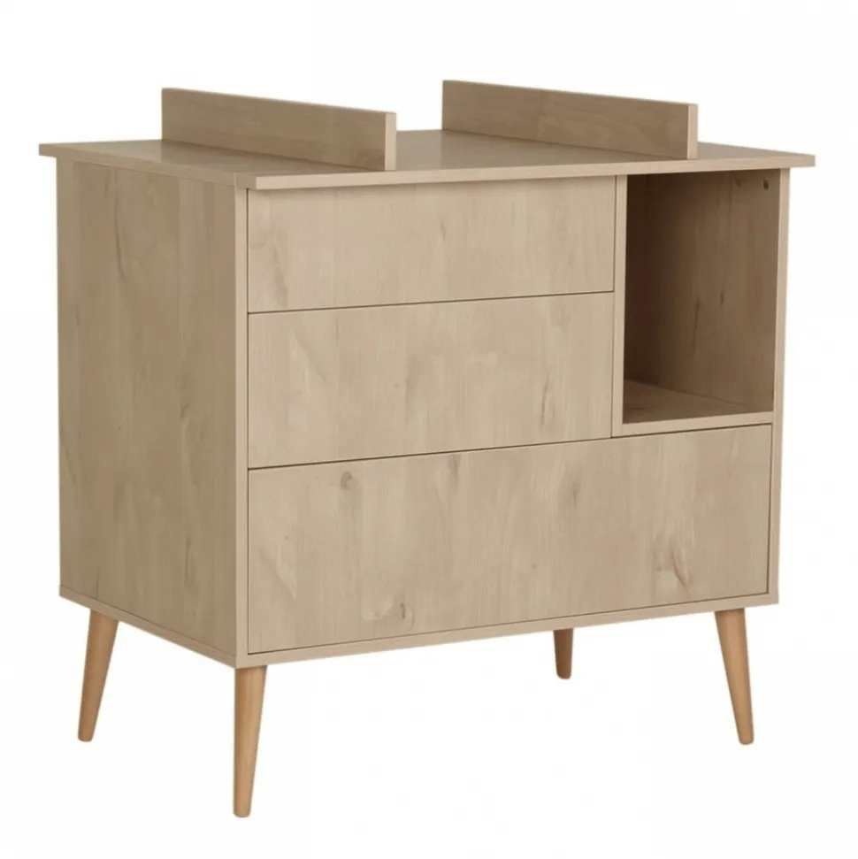 Commode 3 tiroirs 1 niche cocoon natural oak
