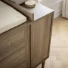 Commode 3 tiroirs 1 porte mokka