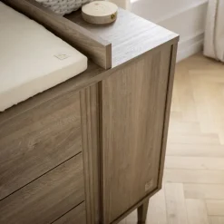 Commode 3 tiroirs 1 porte mokka
