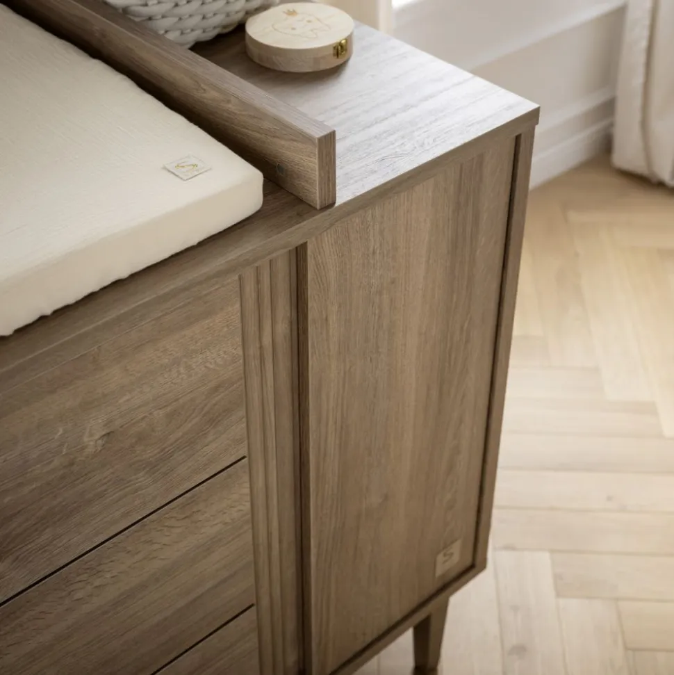 Commode 3 tiroirs 1 porte mokka